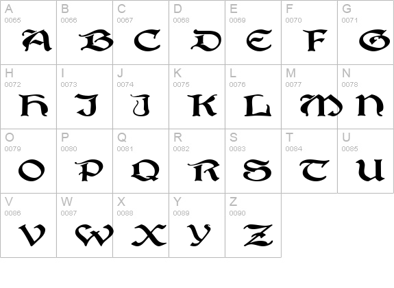 BucaneerSSK uppercase A-Z preview