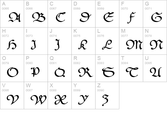 BucheSSK Bold uppercase A-Z preview
