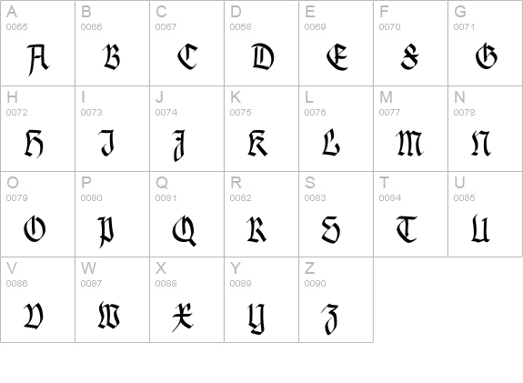 BuchkunstBold uppercase A-Z preview