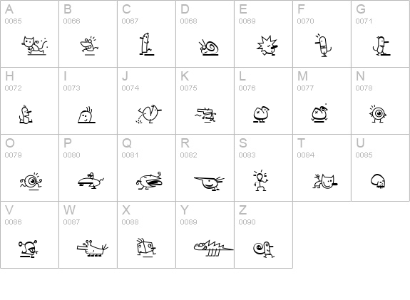 buddies uppercase A-Z preview