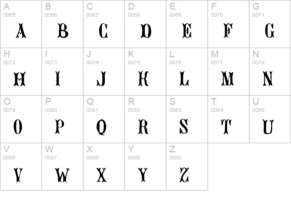 Bujardet Freres uppercase A-Z preview