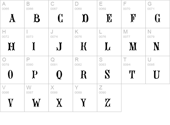 Bujardet Freres (Unregistered) uppercase A-Z preview