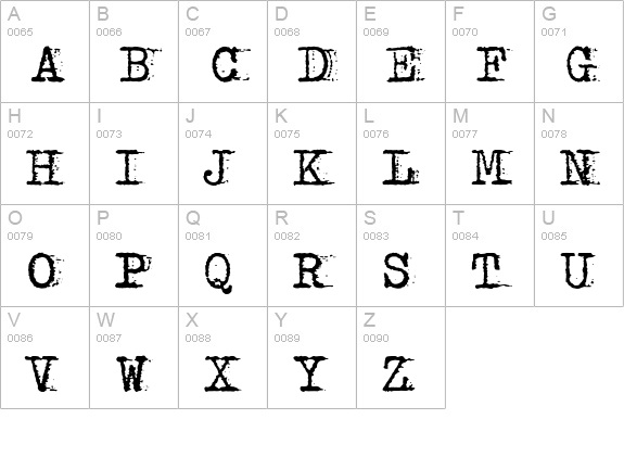 bulkyRefuse Type Normal uppercase A-Z preview