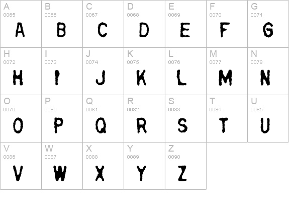 Bull-Inked uppercase A-Z preview