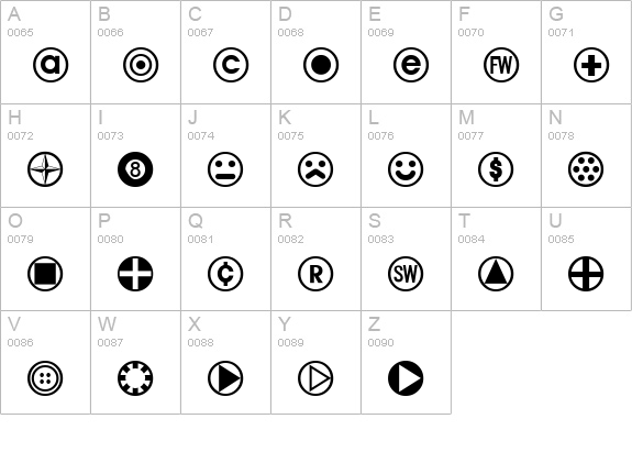 BulletBalls AOE uppercase A-Z preview