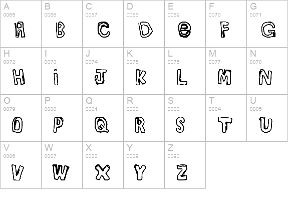BULLY BOYS uppercase A-Z preview