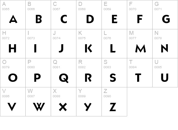 Bully Narrow Normal uppercase A-Z preview