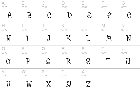 Bumble Bee BV uppercase A-Z preview