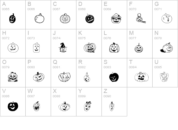 Bumkins uppercase A-Z preview