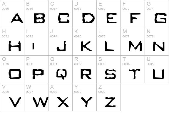 Bumling uppercase A-Z preview