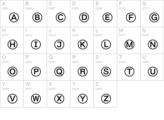 Bundesbahn Pi 3 uppercase A-Z preview
