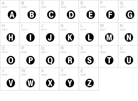 Bundesbahn Pi Std 1 uppercase A-Z preview