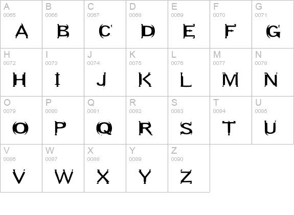 Bundy-Regular uppercase A-Z preview
