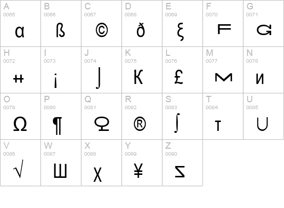 Bungle City uppercase A-Z preview