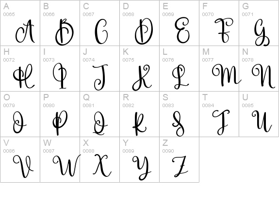 Bunny uppercase A-Z preview