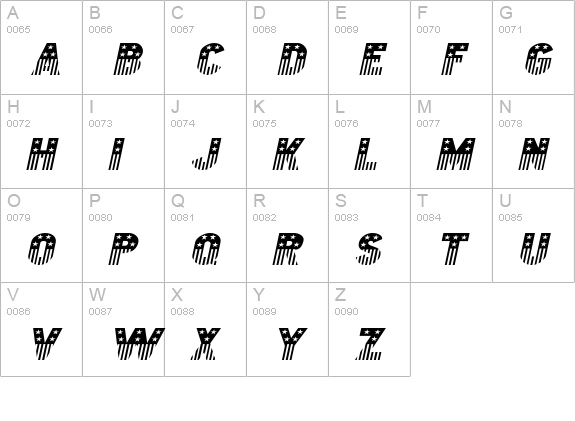 Bunting 2Extended Italic uppercase A-Z preview
