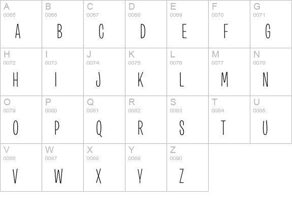 Burbank Big Condensed Light uppercase A-Z preview