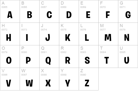 Burbank Big Regular Bold uppercase A-Z preview