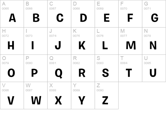 Burbank Small Bold uppercase A-Z preview