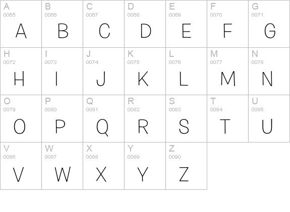 Burbank Small Light uppercase A-Z preview