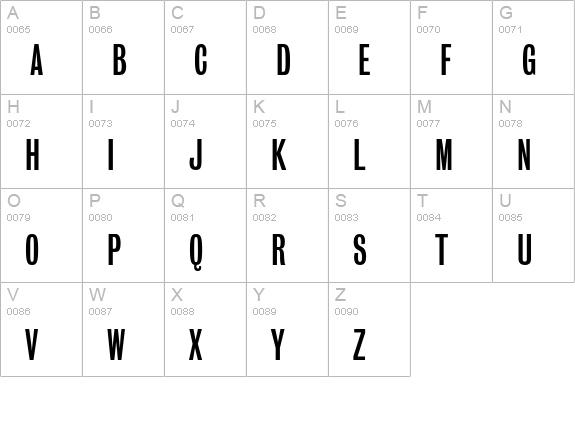 BureauGrotOneThree uppercase A-Z preview
