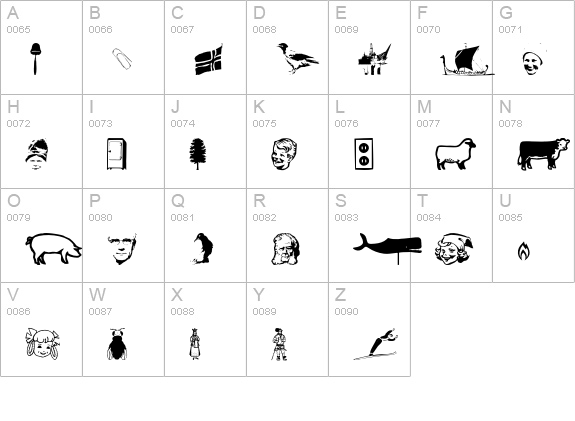 BurieDog-MountainTop uppercase A-Z preview