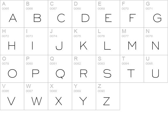 Burin Sans Std uppercase A-Z preview