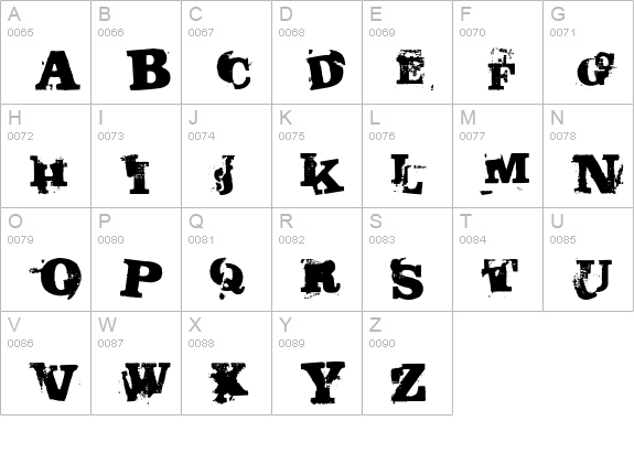 Burlap uppercase A-Z preview