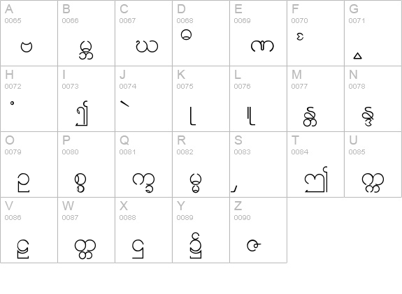 Burmese1_1 uppercase A-Z preview