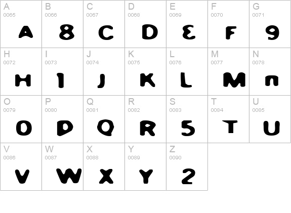 BurnYourPhone uppercase A-Z preview