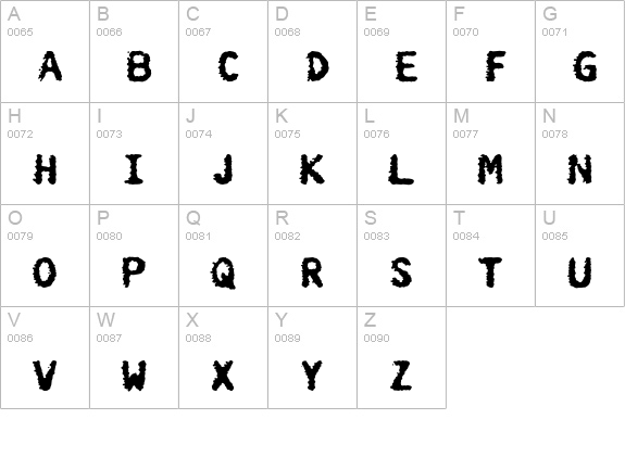 Burokrat-One uppercase A-Z preview
