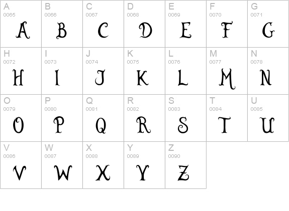 Burton's Dreams Pro uppercase A-Z preview