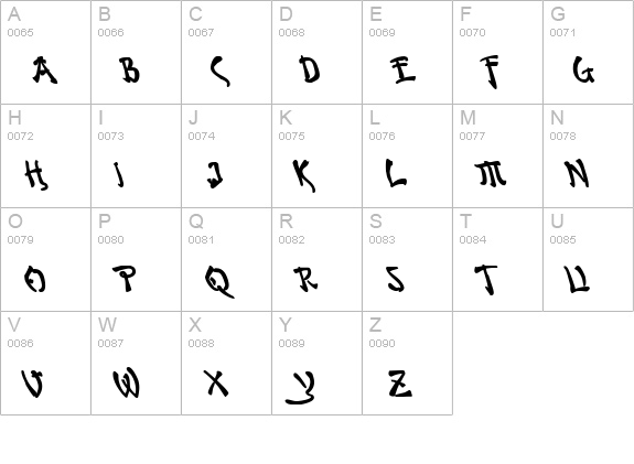 Bushido Bold Leftalic uppercase A-Z preview