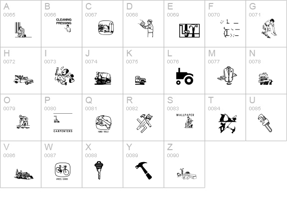 BusinessServicesP01 uppercase A-Z preview