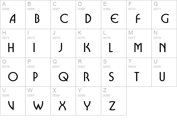 Busorama Bold uppercase A-Z preview