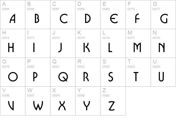 BusoramaBold uppercase A-Z preview
