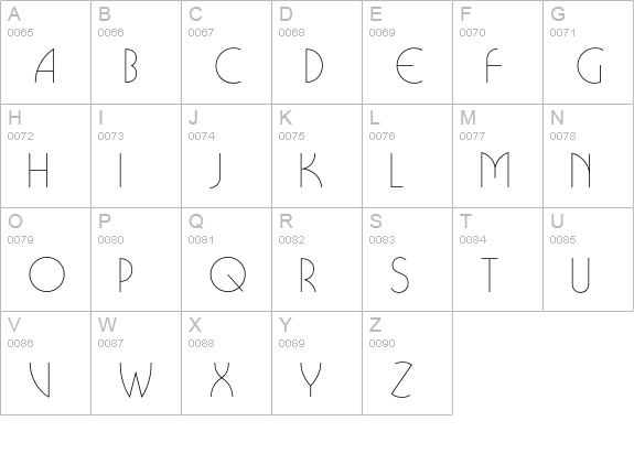 BusoramaLight uppercase A-Z preview