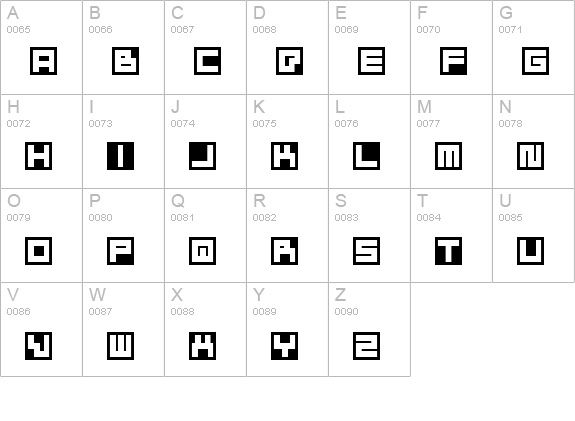 Bustin Jieber uppercase A-Z preview