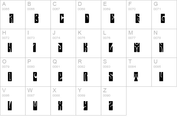 Butterfield Demo uppercase A-Z preview