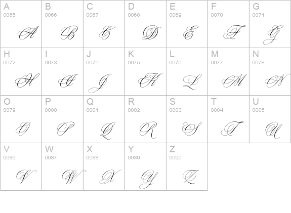 Butterfly uppercase A-Z preview