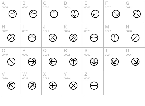ButtonBonus-CirclePositive uppercase A-Z preview