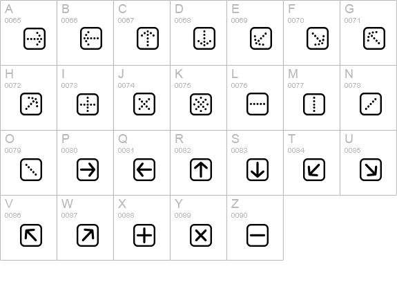ButtonBonus-RoundedPositive uppercase A-Z preview