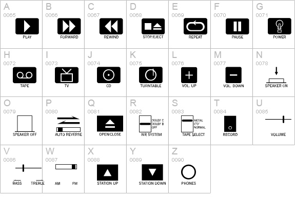 Buttons and Switches JL uppercase A-Z preview