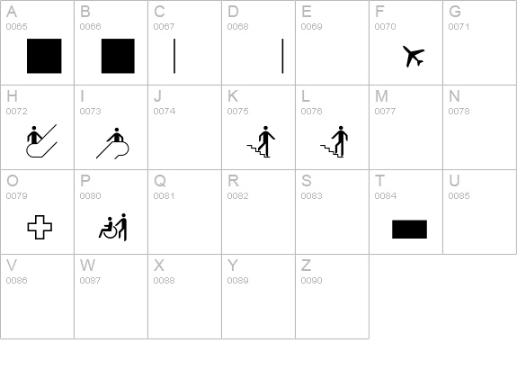 BVG-Pict uppercase A-Z preview
