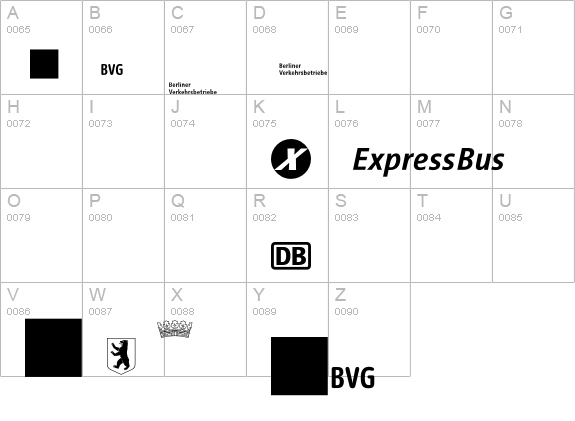 BVGProdukt uppercase A-Z preview