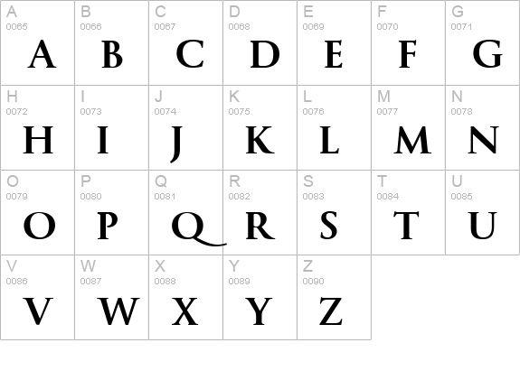 Byington-Bold uppercase A-Z preview