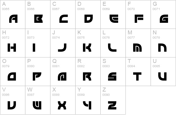 Byron uppercase A-Z preview
