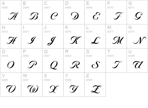 Byron RR Bold uppercase A-Z preview