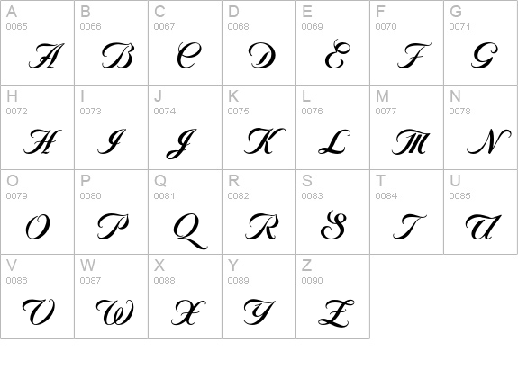 Byron RR Swash Bold uppercase A-Z preview