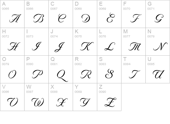 Byron RR Swash Medium uppercase A-Z preview